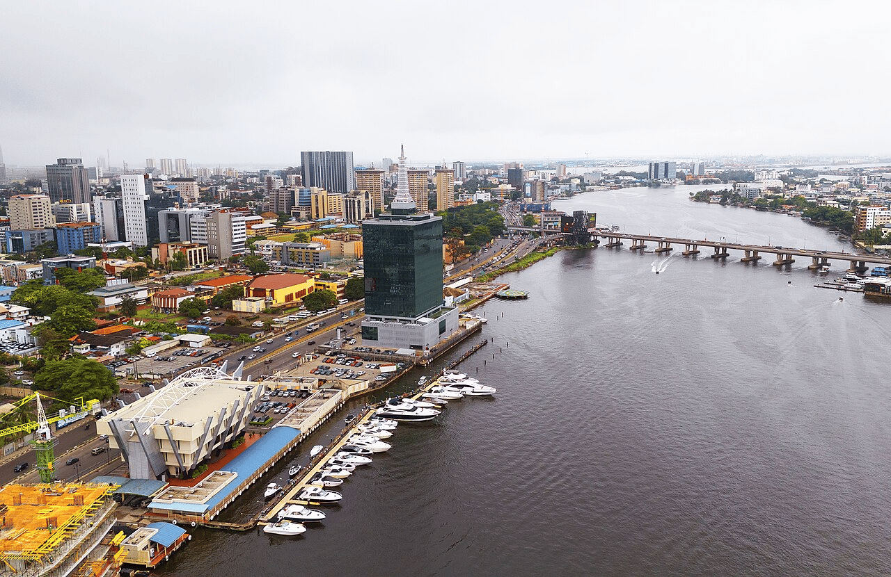 Lekki Peninsula and Victoria Island financial district skyline